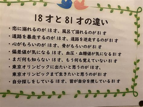 18歳と81歳の違い|18歳と81歳の違いとは？笑点やTwitterでの回答が秀逸。